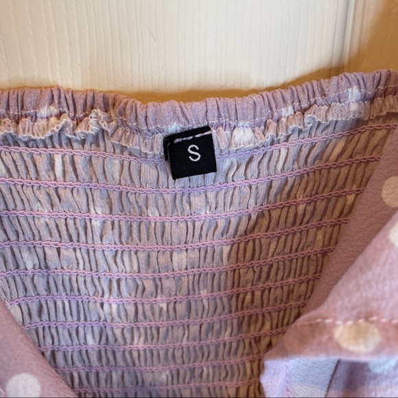 Lavender Polka Dot Dress - Picture 3 of 6